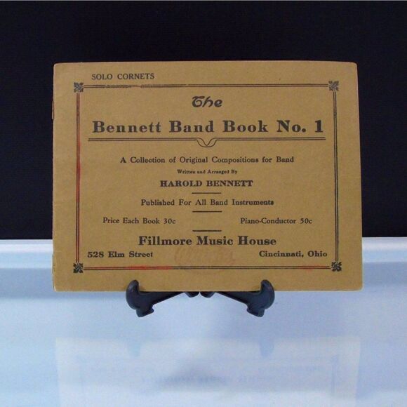 Solo Cornets Antique 1923 Sheet Music Booklet Bennett Band Book Cincinnati Ohio - Picture 6 of 6